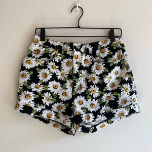 American Apparel Jean Shorts Daisy Pattern!
